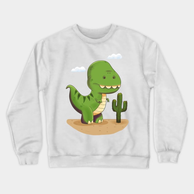 T-Rex No Internet Crewneck Sweatshirt by Sketchbook ni Abi